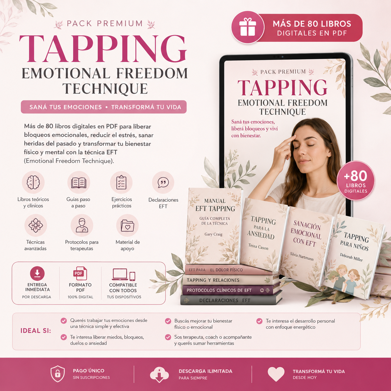 Pack PREMIUM Tapping EFT | + 80 Libros